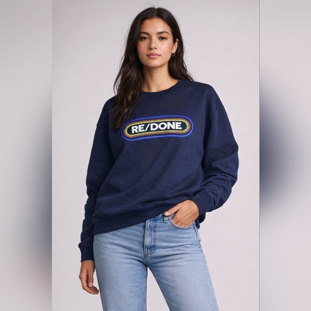 RE/DONE Black Logo Sweatshirt